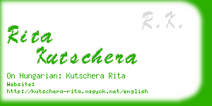 rita kutschera business card